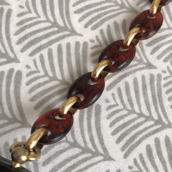 Vintage Italian 1930’s soft suede bag w/ tortoise shell plastic frame and chain - Picture 4 of 11